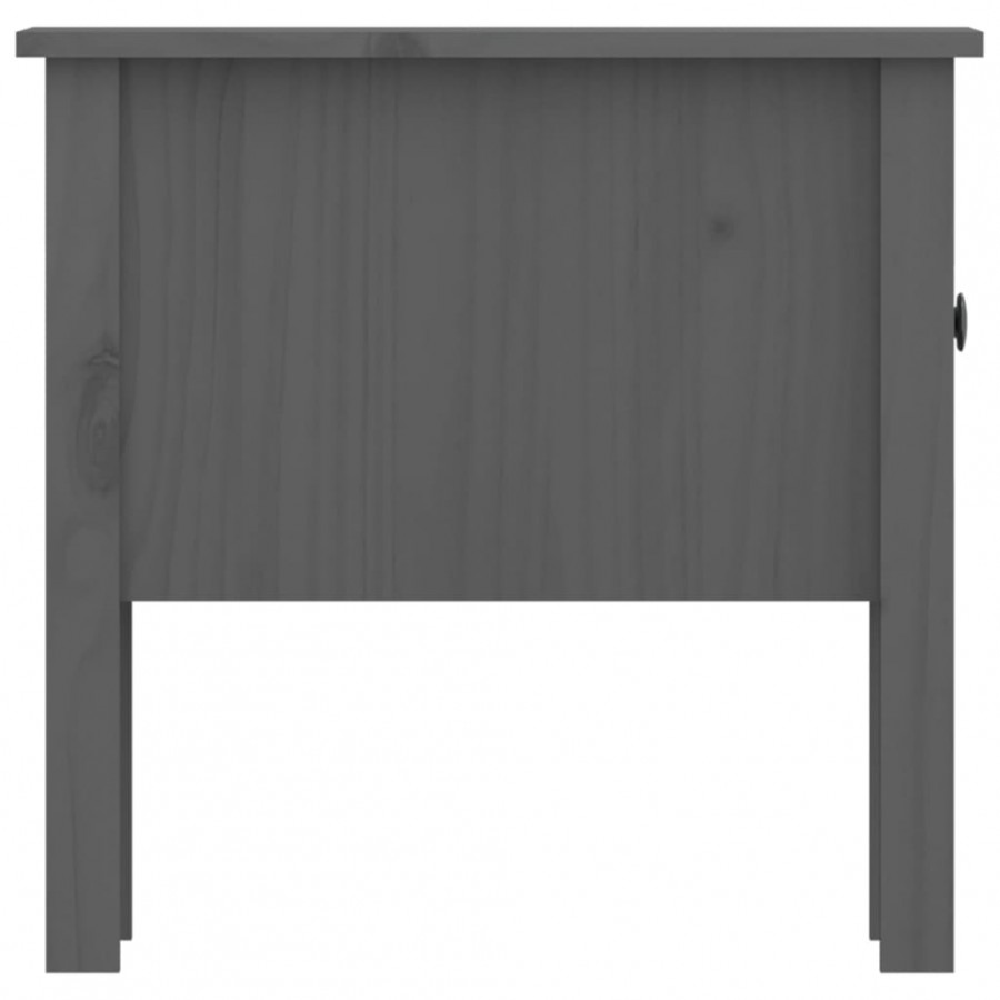 Tables d'appoint 2 pcs Gris 50x50x49 cm Bois massif de pin
