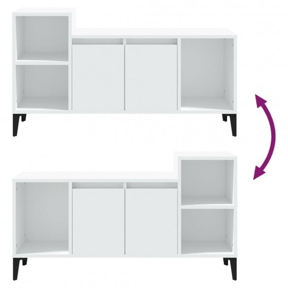 Meuble TV Blanc 100x35x55 cm Bois d'ingénierie