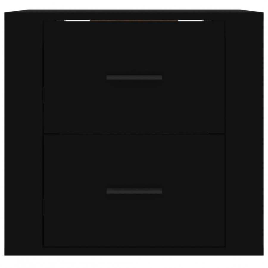 Table de chevet murale Noir 50x36x47 cm