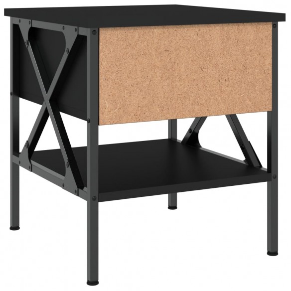 Table de chevet noir 40x42x45 cm bois d’ingénierie