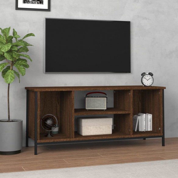 Meuble TV chêne marron 102x35x45 cm bois d'ingénierie