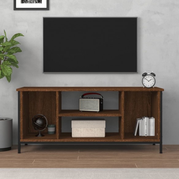 Meuble TV chêne marron 102x35x45 cm bois d'ingénierie