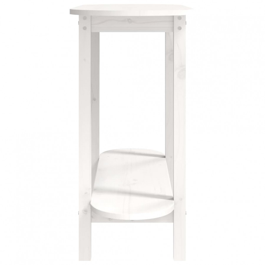 Table console Blanc 110x40x80 cm Bois massif de pin