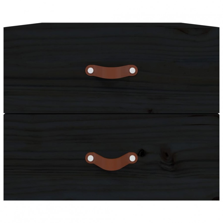 Table de chevet murale Noir 50x36x40 cm