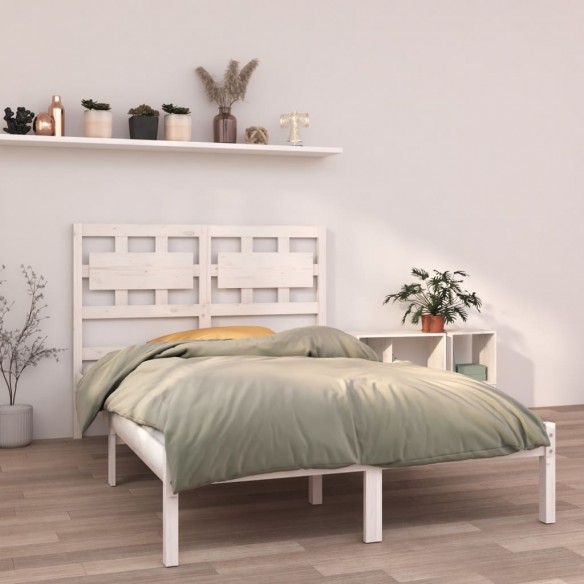 Cadre de lit Blanc Bois massif 120x200 cm