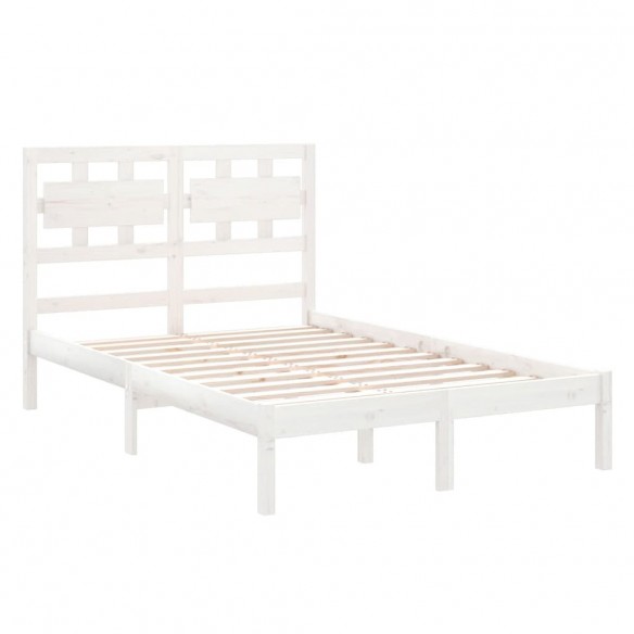 Cadre de lit Blanc Bois massif 120x200 cm