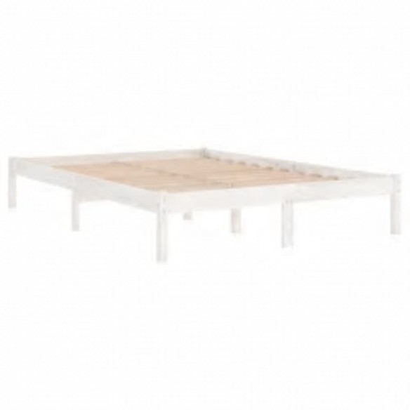 Cadre de lit Blanc Bois massif 120x200 cm