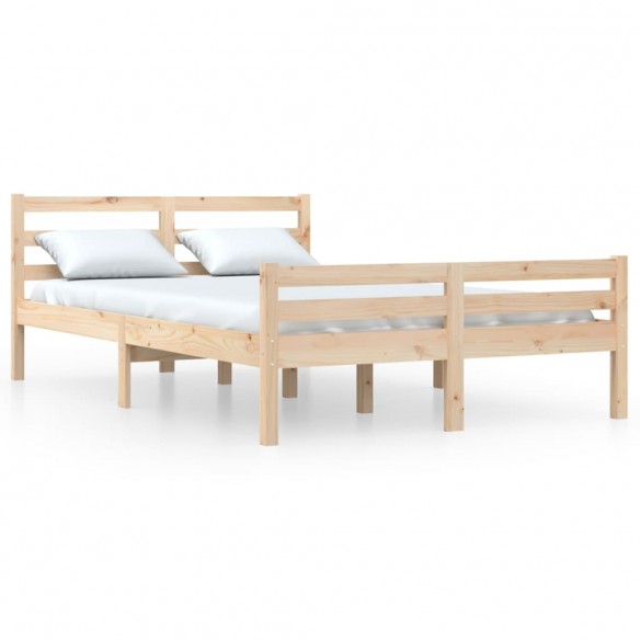 Cadre de lit bois massif 120x190 cm petit double