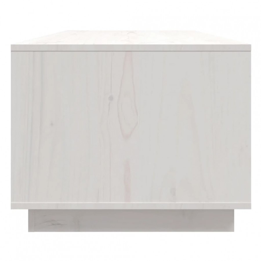 Table basse Blanc 110x50x40 cm Bois massif de pin Table basse Blanc 110x50x40 cm Bois massif de pin