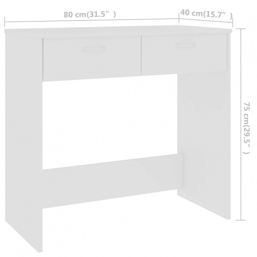 Bureau Blanc 80x40x75 cm 