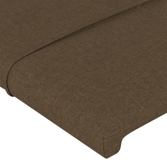 Tête de lit à LED Marron foncé 93x16x78/88 cm Tissu