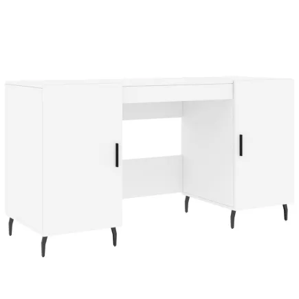Bureau blanc 140x50x75 cm bois d'ingénierie 2