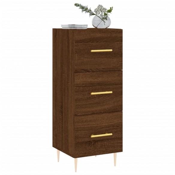 Buffet Chêne marron 34,5x34x90 cm Bois d'ingénierie