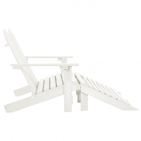 Chaise de jardin Adirondack 2 places et repose-pied Sapin Blanc