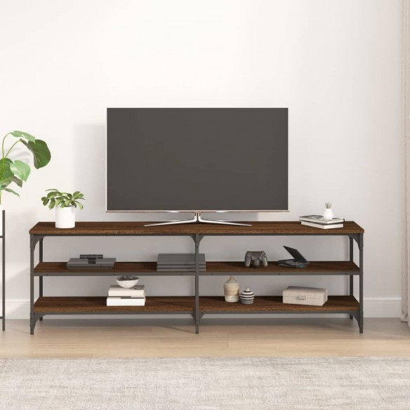 Meuble TV chêne marron 160x30x50 cm bois d'ingénierie