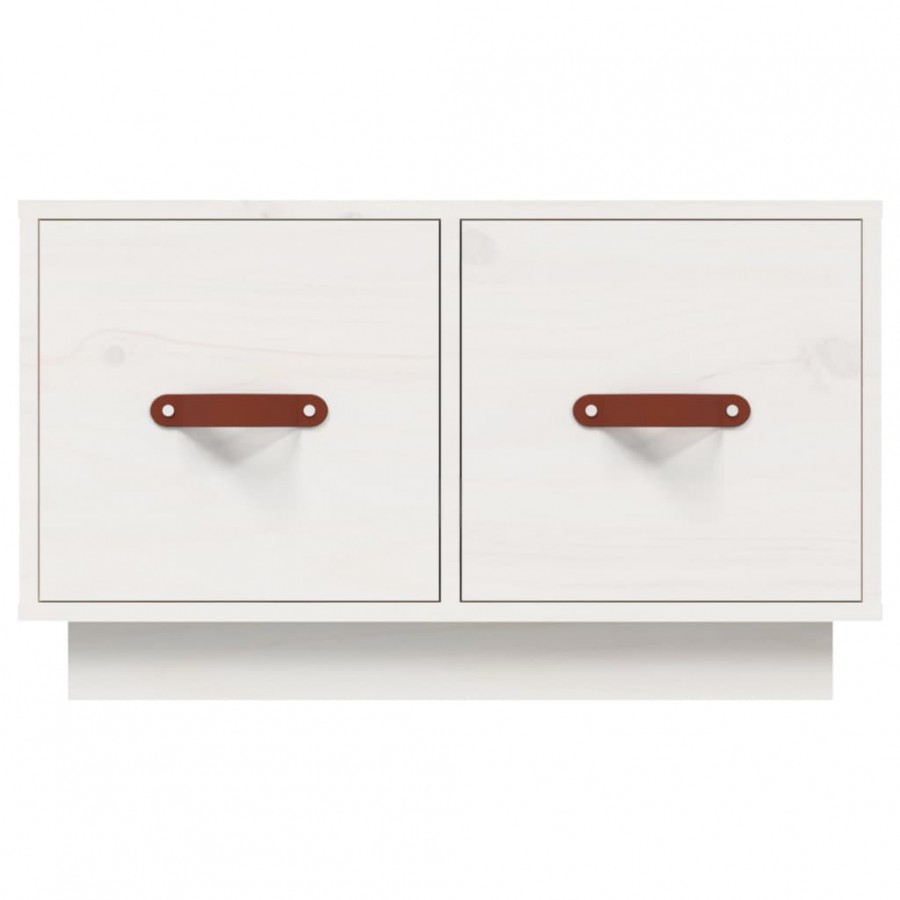 Table basse Blanc 60x53x35 cm Bois massif de pin Table basse Blanc 60x53x35 cm Bois massif de pin