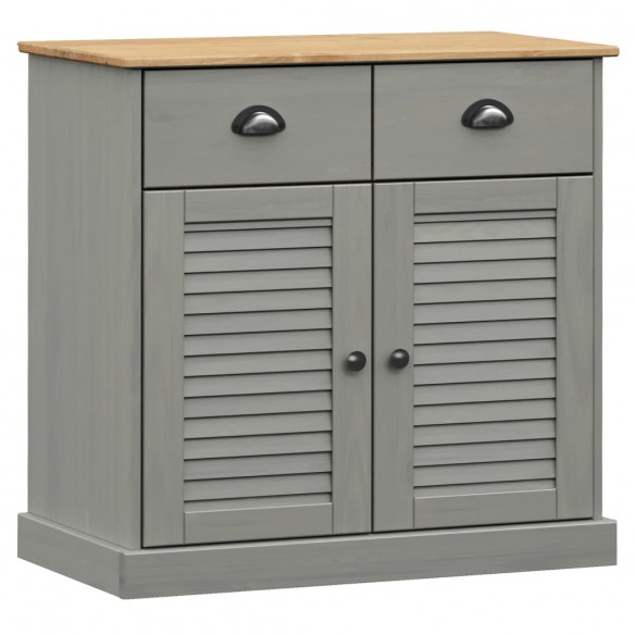 Buffet avec tiroirs VIGO 78x40x75 cm gris bois massif de pin