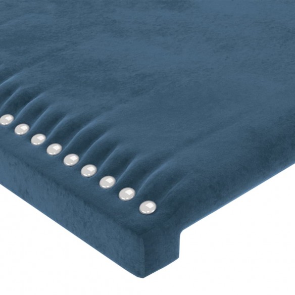 Têtes de lit 2 pcs Bleu foncé 90x5x78/88 cm Velours