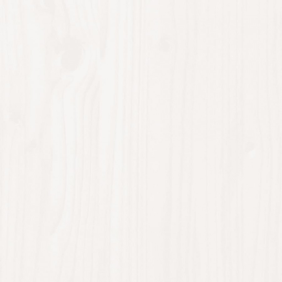 Table de chevet Blanc 79,5x38x65,5 cm Bois de pin massif