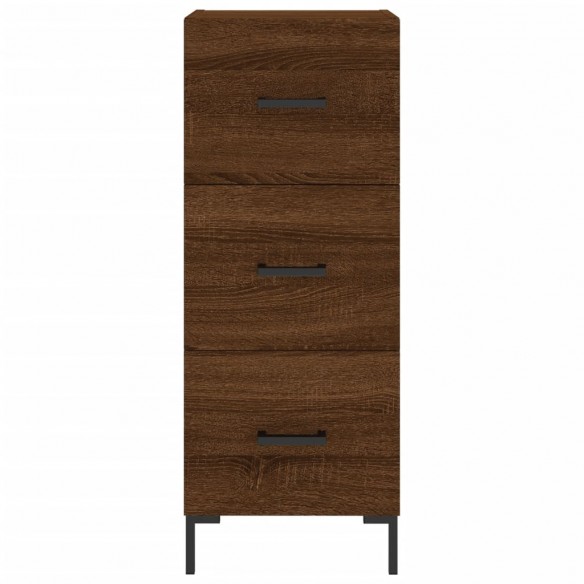 Buffet haut Chêne marron 34,5x34x180 cm Bois d'ingénierie