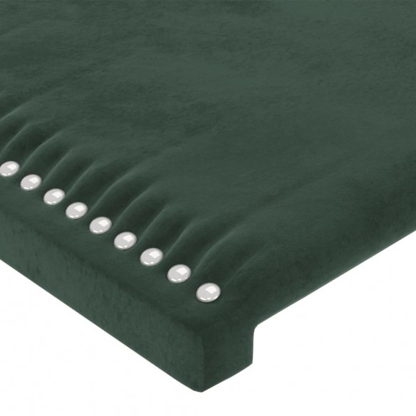 Têtes de lit 4 pcs Vert foncé 72x5x78/88 cm Velours