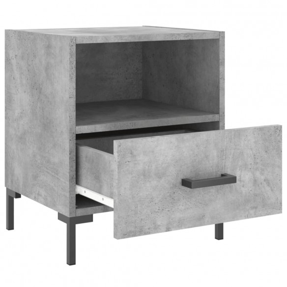 Tables de chevet 2pcs gris béton 40x35x47,5cm bois d’ingénierie