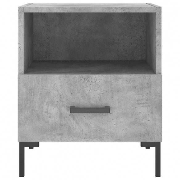 Tables de chevet 2pcs gris béton 40x35x47,5cm bois d’ingénierie