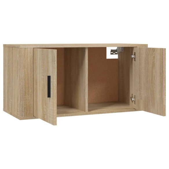 Meubles TV muraux 2 pcs chêne sonoma 80x34,5x40 cm