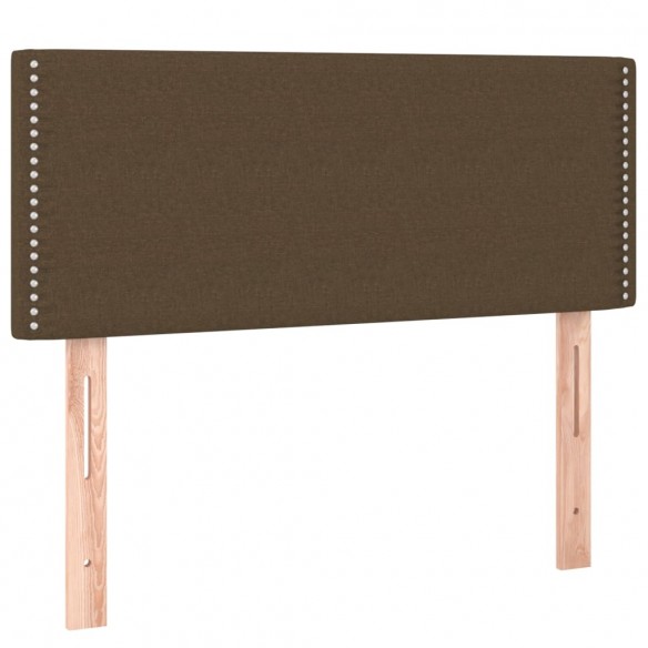 Tête de lit à LED Marron Foncé 100x5x78/88 cm Tissu