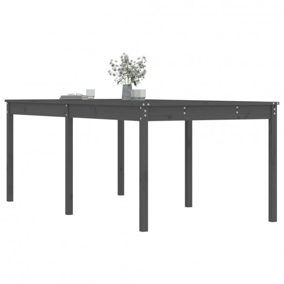 Table de jardin gris 203,5x100x76 cm bois massif de pin