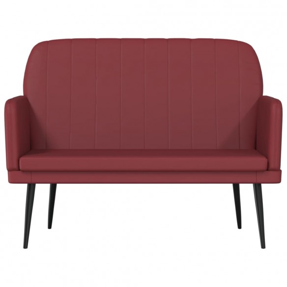 Banc Rouge bordeaux 107x80x81 cm Similicuir