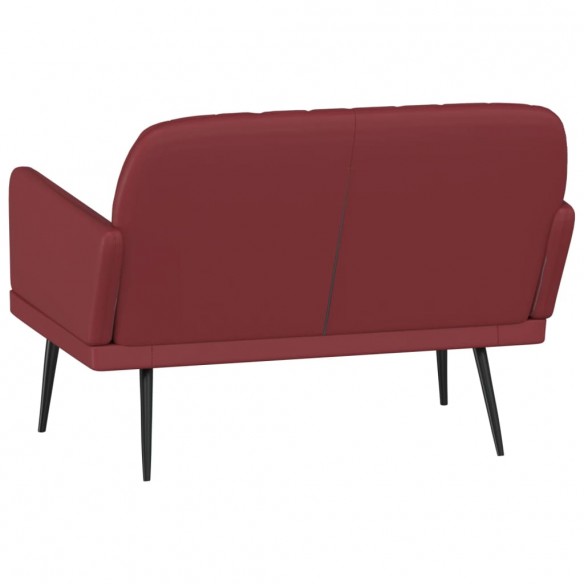 Banc Rouge bordeaux 107x80x81 cm Similicuir