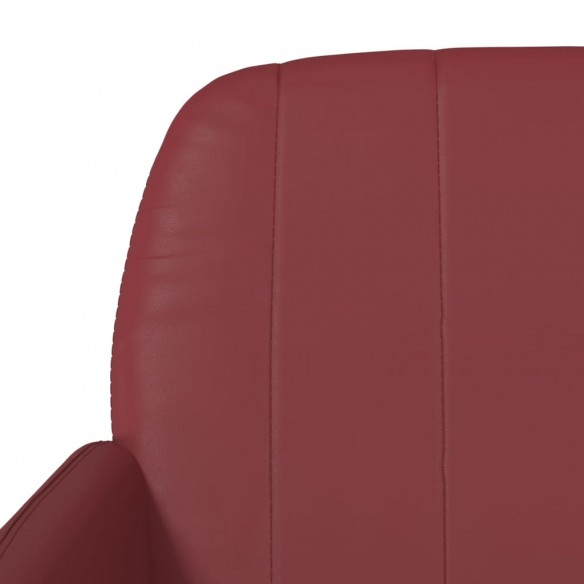 Banc Rouge bordeaux 107x80x81 cm Similicuir