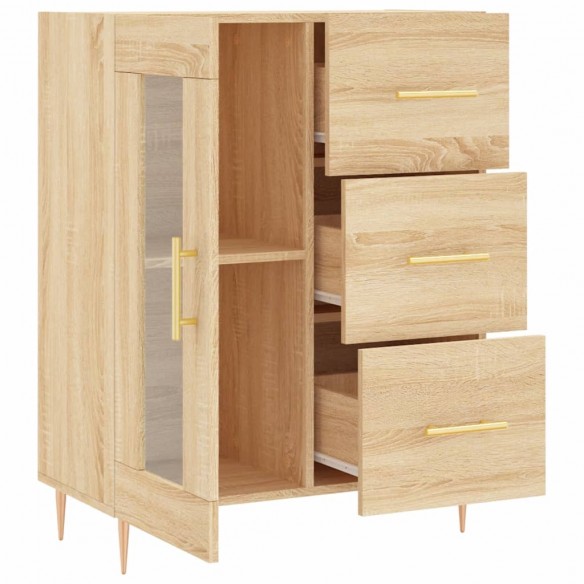 Buffet chêne sonoma 69,5x34x90 cm bois d'ingénierie