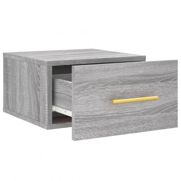 Table de chevet murale sonoma gris 35x35x20 cm