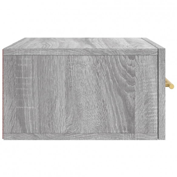 Table de chevet murale sonoma gris 35x35x20 cm