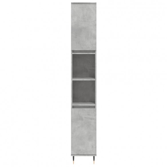 Armoire de salle de bain gris béton 30x30x190 cm