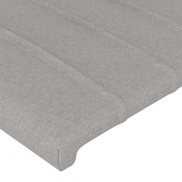 Tête de lit avec oreilles Gris clair 83x23x78/88 cm Tissu