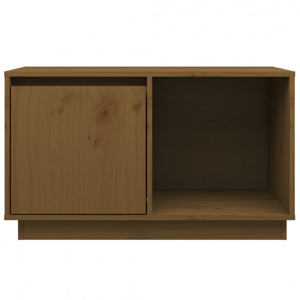 Meuble TV Marron miel 74x35x44 cm Bois de pin massif