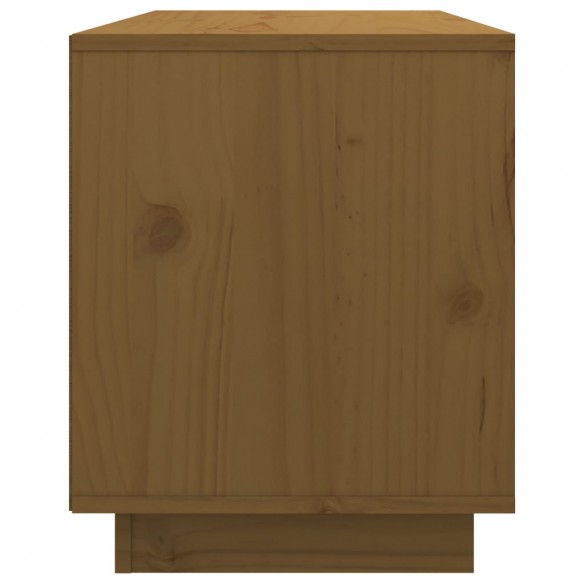 Meuble TV Marron miel 74x35x44 cm Bois de pin massif