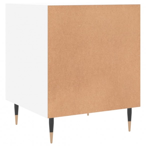 Table de chevet blanc 40x40x50 cm bois d’ingénierie