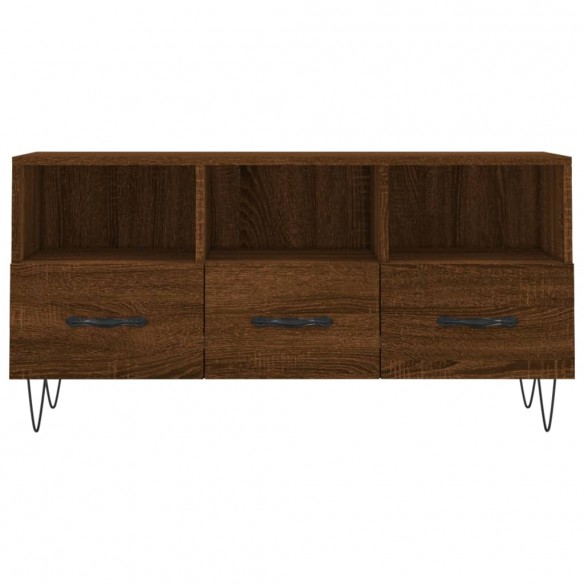 Meuble TV chêne marron 102x36x50 cm bois d'ingénierie