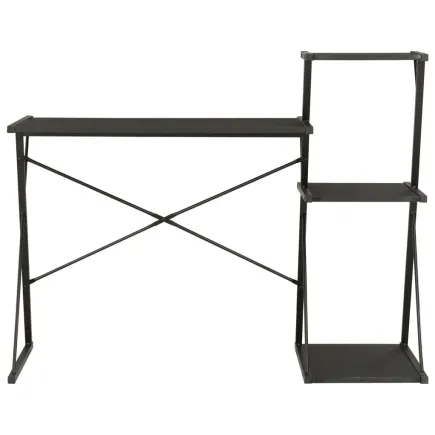 Bureau avec étagère Noir 116x50x93 cm 2
