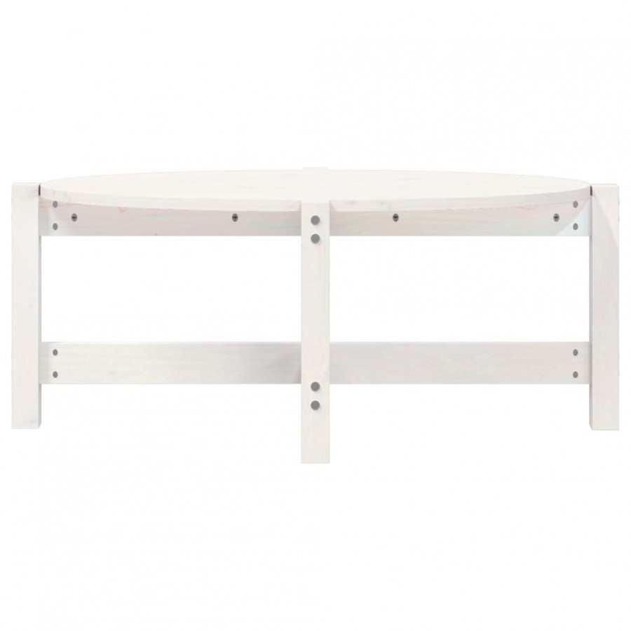 Table basse Blanc 87x48x35 cm Bois massif de pin Table basse Blanc 87x48x35 cm Bois massif de pin