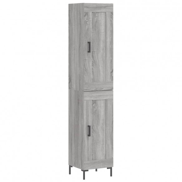 Buffet haut Sonoma gris 34,5x34x180 cm Bois d'ingénierie