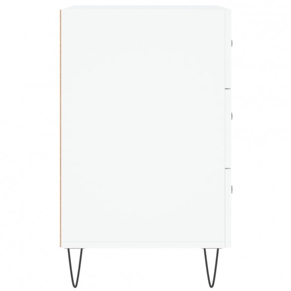 Table de chevet blanc 40x40x66 cm bois d'ingénierie