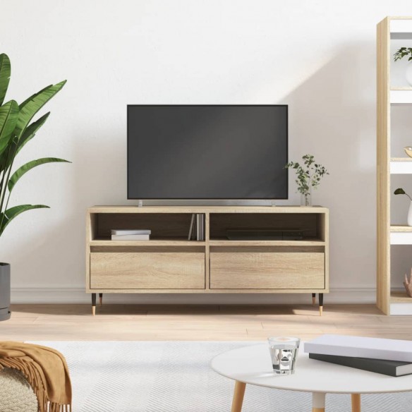 Meuble TV chêne sonoma 100x34,5x44,5 cm bois d'ingénierie