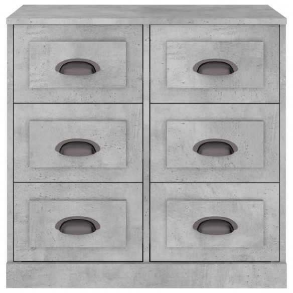 Buffet gris béton 70x35,5x67,5 cm bois d'ingénierie