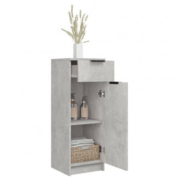 Armoire de salle de bain Gris béton 32x34x90 cm