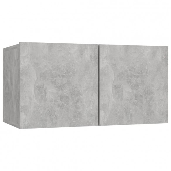 Ensemble de meubles TV 4 pcs Gris béton Bois d'ingénierie